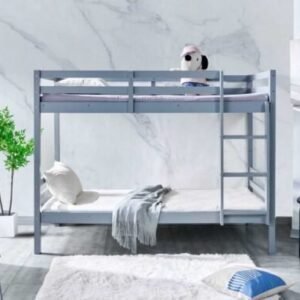 Grey Single Wooden Bunk Bed