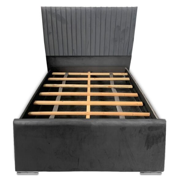 Bella Grey Plush Velvet Bed Frame - Image 2